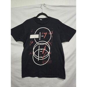 Twenty One Pilots T-Shirt Mens Large Black Blurryface Circles Graphic Clique Tee